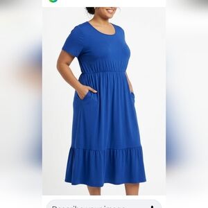 chama royal blue dress with pockets